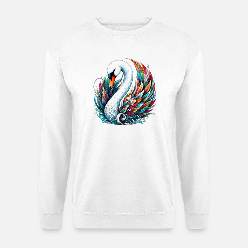 Schwan - Unisex Pullover - Weiß
