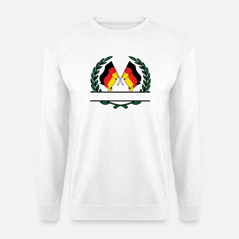 Fahnen Deutschland Lorbeerkranz Banner - Unisex Pullover - Weiß