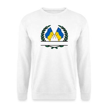 Drapeaux Ukraine bannière couronne de laurier - Sweat-shirt Unisexe - blanc - Devant