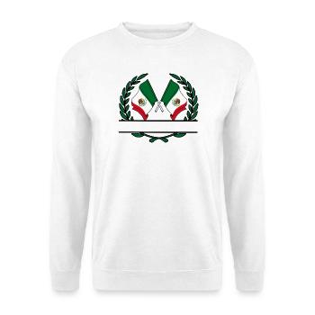 Flaggen Mexiko Lorbeerkranz-Banner - Unisex Pullover - Weiß - Vorne