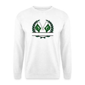 Flags Pakistan laurel wreath banner - Unisex Sweatshirt - white - Front