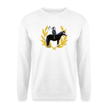 Rider Death Grim Reaper Horse Laurel Wreath Halloween - Unisex Sweatshirt - white - Front