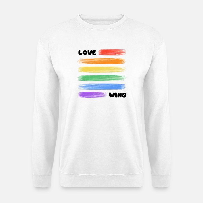 Bunte Pinselstriche Reihe - Unisex Pullover - Weiß