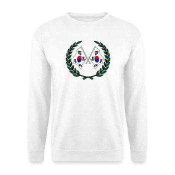 Drapeaux Corée du Sud en couronne de laurier - Sweat-shirt Unisexe - blanc - Devant