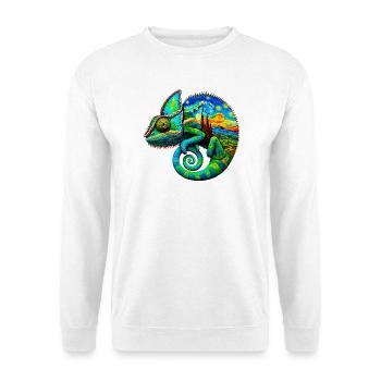Van Gogh Chamäleon - Unisex Pullover - Weiß - Vorne