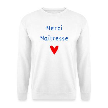 MERCI. MAÎTRESSE. MERCI MAÎTRESSE. MAITRESSE - Sweat-shirt Unisexe - blanc - Devant