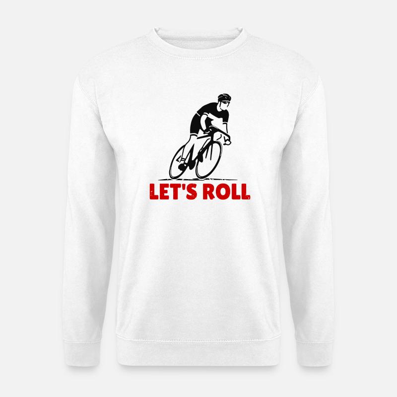 Dynamic Cyclist Silhouette - Unisex Sweatshirt - white