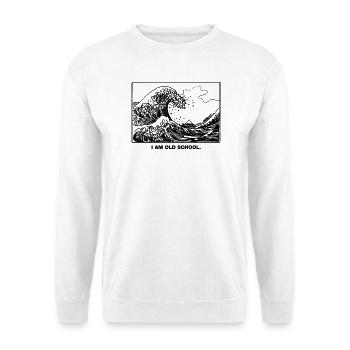 Old School Wave - Unisex Pullover - Weiß - Vorne