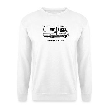 Camping pour la vie - Sweat-shirt Unisexe - blanc - Devant