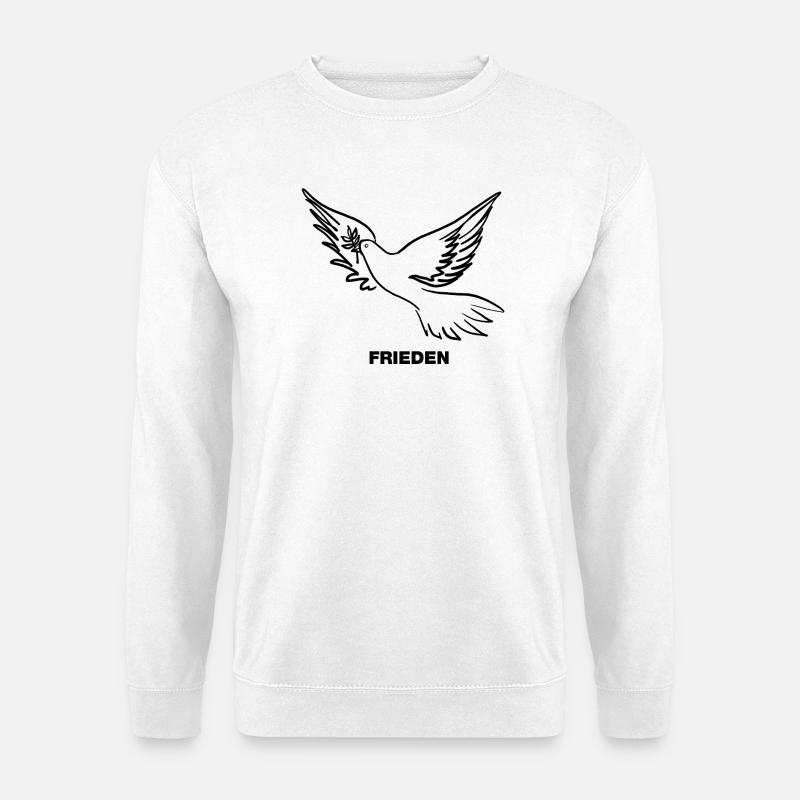 Frieden / Pace / Peace - Friedenstaube - Unisex Pullover - Weiß