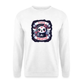 Süßer Tod mit Flügeln und Blumen - Unisex Pullover - Weiß - Vorne