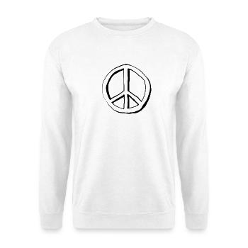 Peace-Zeichen - Unisex Pullover - Weiß - Vorne