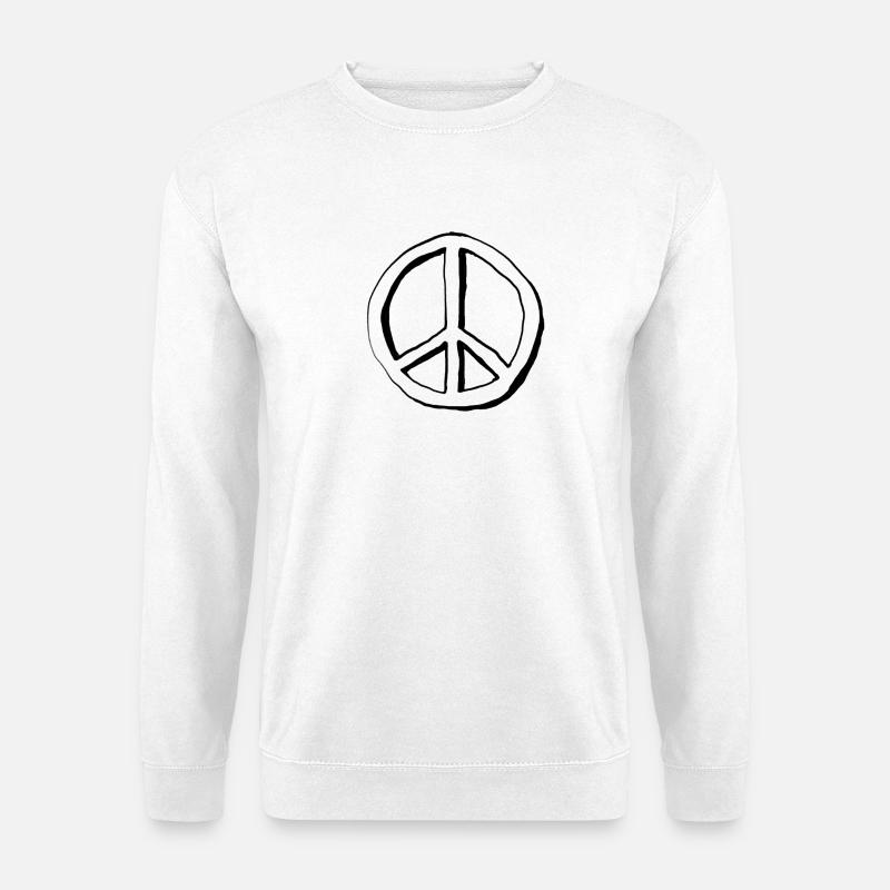 Peace-Zeichen - Unisex Pullover - Weiß
