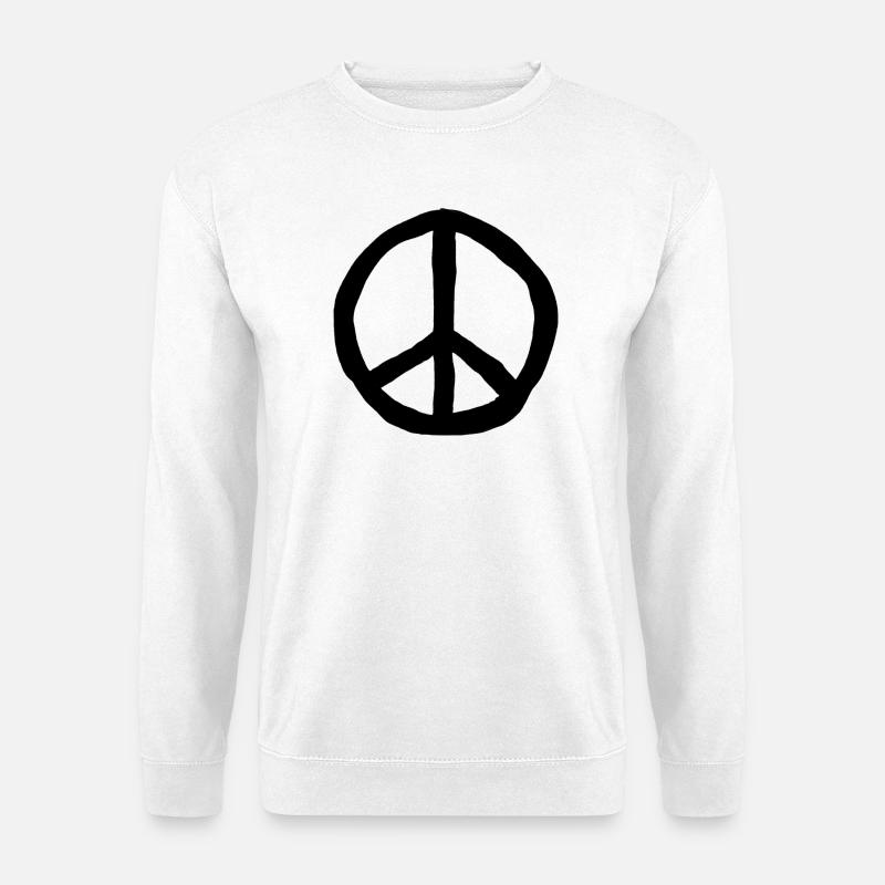 Peace-Zeichen / Simpel - Unisex Pullover - Weiß