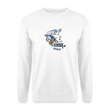 Watercolor Map Greece - Unisex Sweatshirt - white - Front