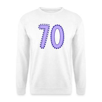 70. 70 YEARS. 70th ANNIVERSARY. 70 YEARS ANNIVERSARY. - Unisex Sweatshirt - white - Front