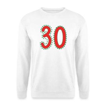 30. 30 YEARS. 30th ANNIVERSARY. 30 YEARS ANNIVERSARY. - Unisex Sweatshirt - white - Front