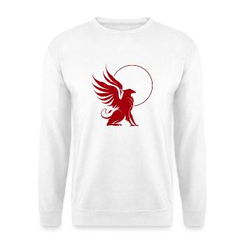 Griffon Rouge en Cercle - Sweat-shirt Unisexe - blanc - Devant