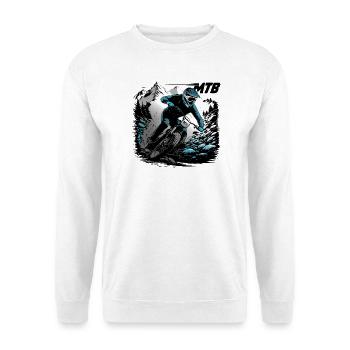 MTB Downhill - Unisex Pullover - Weiß - Vorne