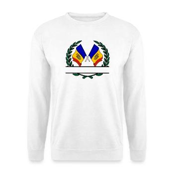 Fahnen Moldawien Lorbeerkranz Banner - Unisex Pullover - Weiß - Vorne