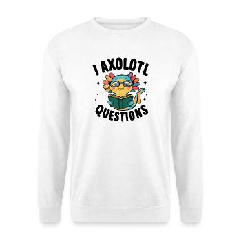 Questions sur l’axolotl I - Mignonne Axolotl - Sweat-shirt Unisexe - blanc - Devant