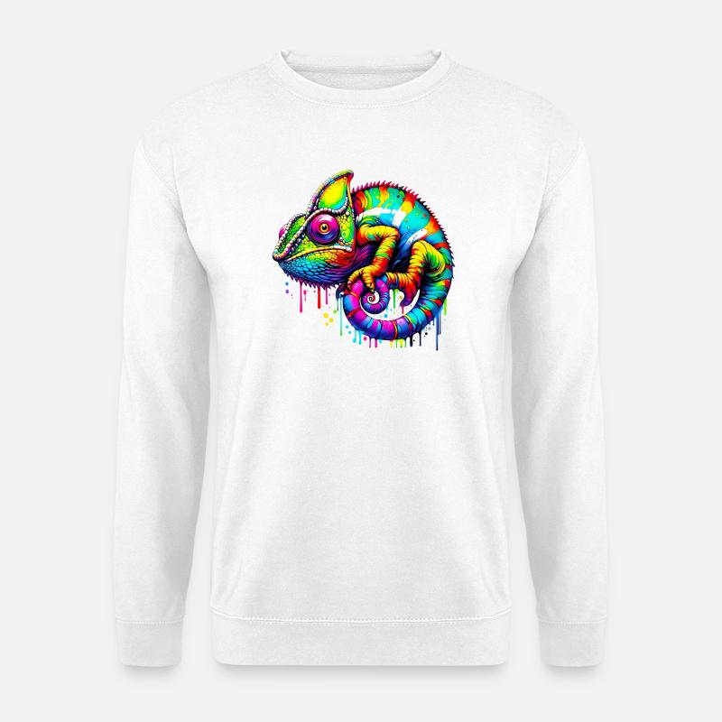 Caméléon - Sweat-shirt Unisexe - blanc