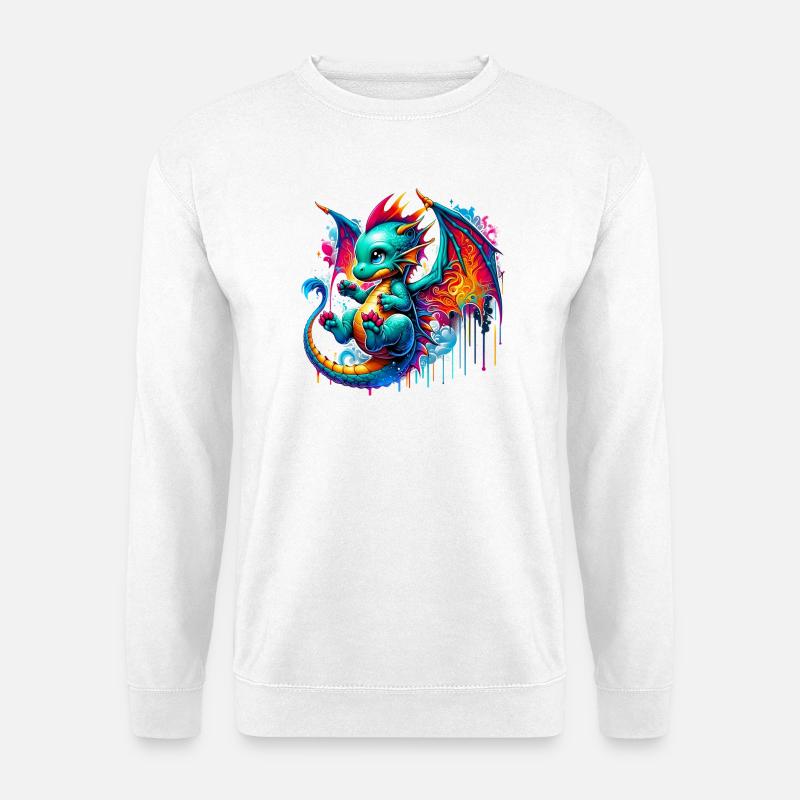 Drache - Unisex Pullover - Weiß