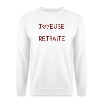 RUHESTAND. GLÜCKLICHER RUHESTAND. GLÜCKLICHER RUHESTAND - Unisex Pullover - Weiß - Vorne