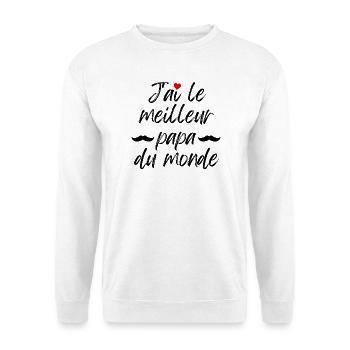 Ich habe den besten Vater der Welt - Unisex Pullover - Weiß - Vorne