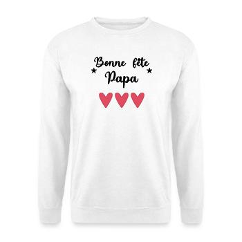 FROHER VATERTAG. PAPA - Unisex Pullover - Weiß - Vorne
