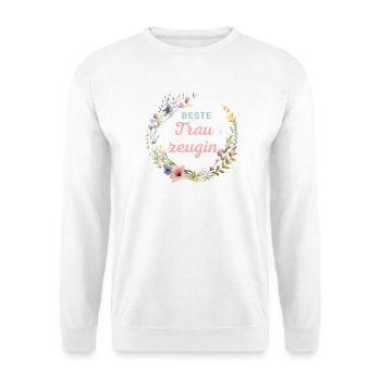 Braut Mädels-Trauzeugin! Personalisierbar - Unisex Pullover - Weiß - Vorne