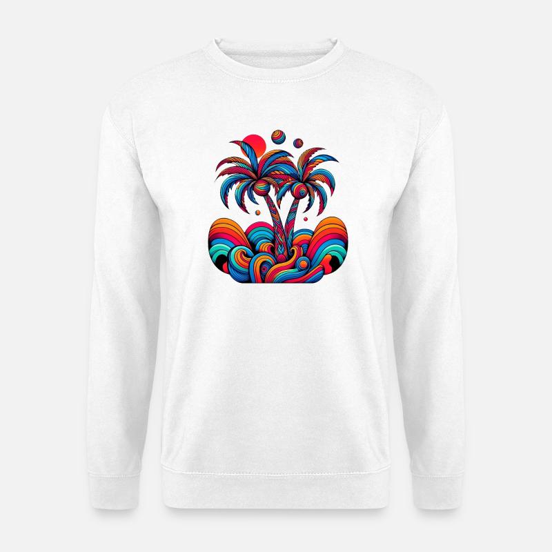 Palmen - Unisex Pullover - Weiß