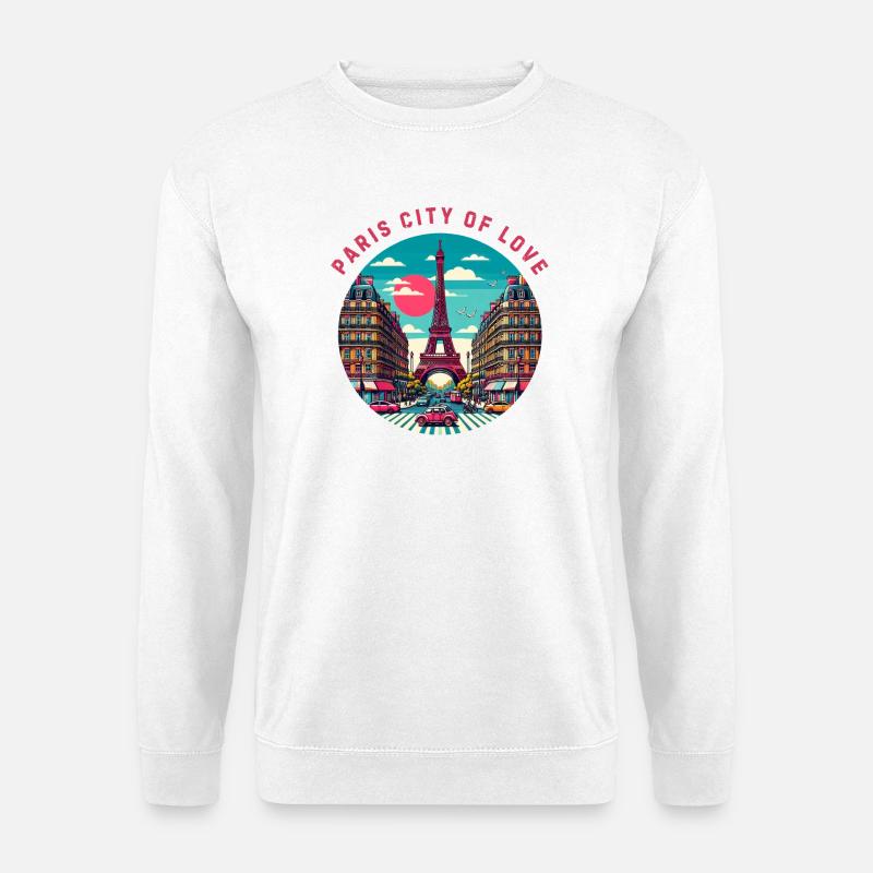 Paris Stadt der Liebe - Unisex Pullover - Weiß