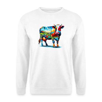 Vache - Sweat-shirt Unisexe - blanc - Devant