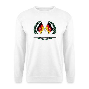 Drapeaux Basse-Saxe couronne de laurier bannière - Sweat-shirt Unisexe - blanc - Devant