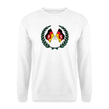 Drapeaux Couronne de laurier de Basse-Saxe - Sweat-shirt Unisexe - blanc - Devant