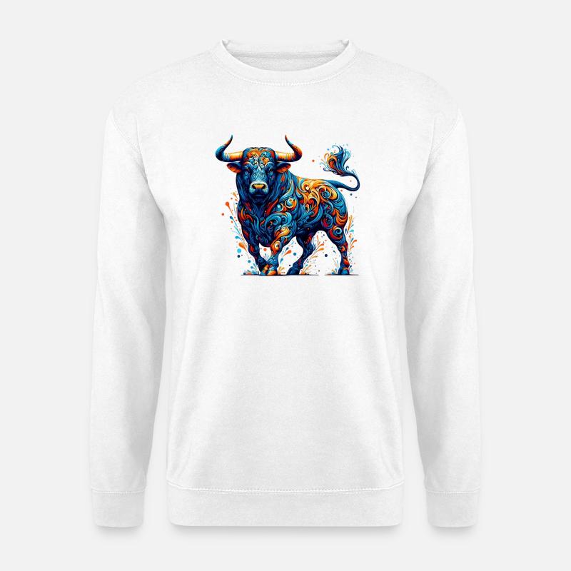 Stier - Unisex Pullover - Weiß