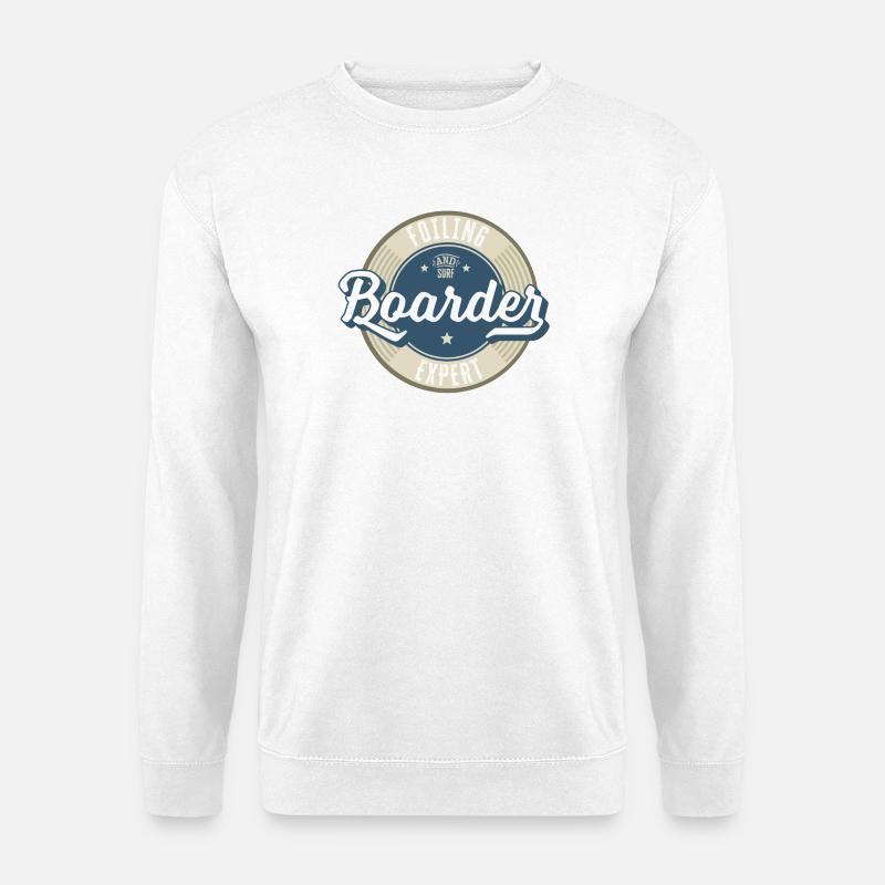 Surf and Boarder Label - Unisex Sweatshirt - white