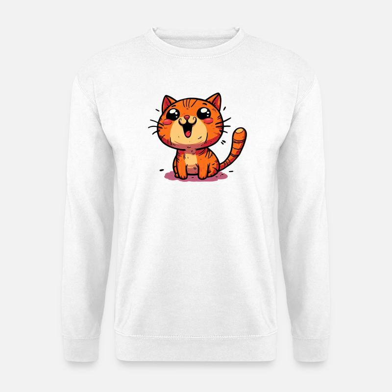 Katze - Unisex Pullover - Weiß