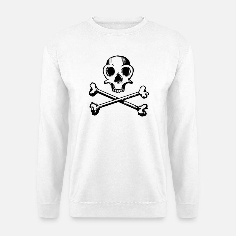 Skull and Bones 1c - Unisex Pullover - Weiß