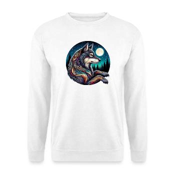Loup - Sweat-shirt Unisexe - blanc - Devant