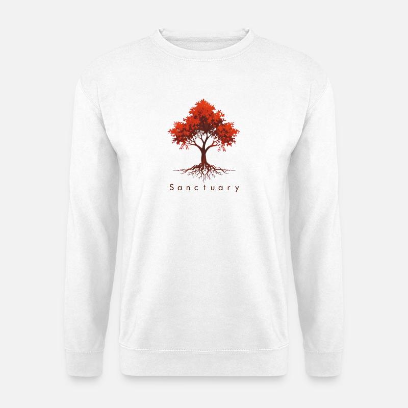 Beschwörungsbaum in Herbstfarben - Unisex Pullover - Weiß