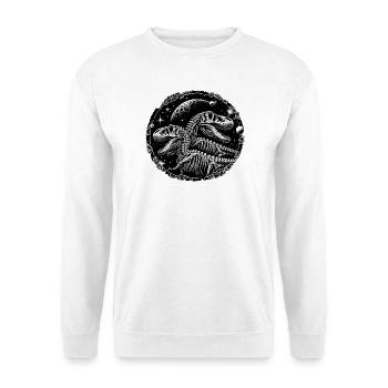 Black and white dinosaur skeletons for dinosaur fans - Unisex Sweatshirt - white - Front