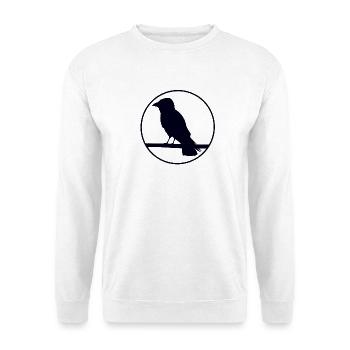 Crow on a branch - Unisex Sweatshirt - white - Front