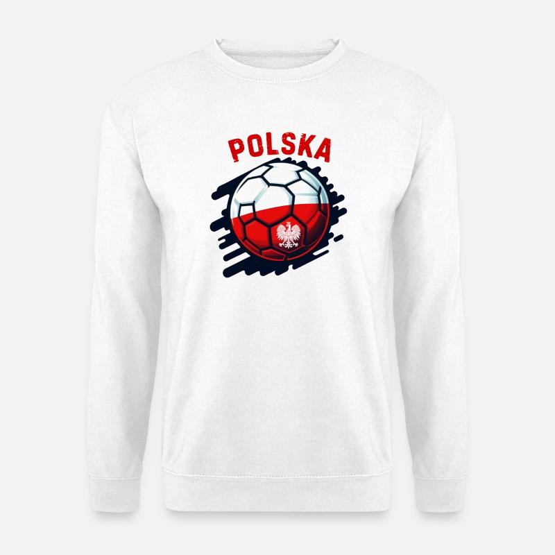 Polnischer Fußball - Unisex Pullover - Weiß