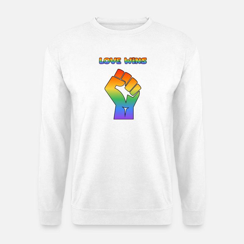 Love Wins Pride-Faust Rainbow - Unisex Sweatshirt - white