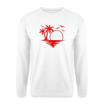 Tropische Flucht Die Sommer-Vibes T-Shirt - Unisex Pullover - Weiß - Vorne