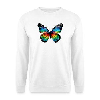 Schmetterling - Unisex Pullover - Weiß - Vorne