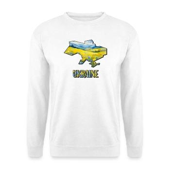 Aquarell Landkarte Ukraine - Unisex Pullover - Weiß - Vorne
