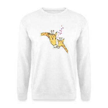 Giraffen in Love - Unisex Pullover - Weiß - Vorne